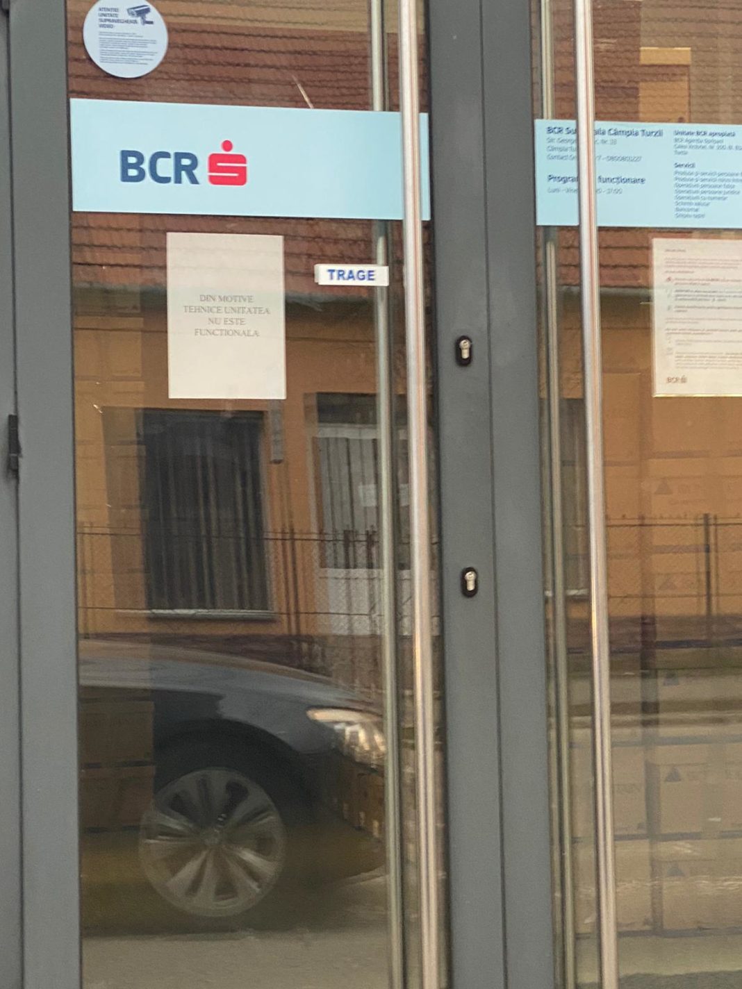 Incident GRAV la BCR Câmpia Turzii – banca a fost închisă!