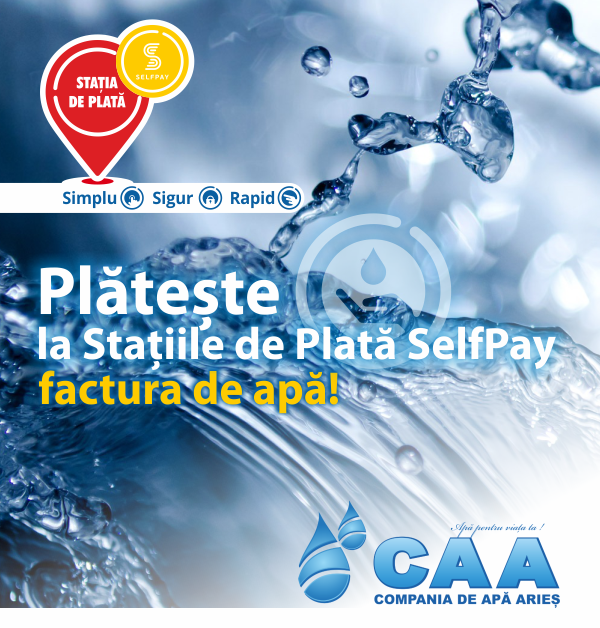 Facturile CAA se pot plăti acum și prin intermediul rețelei SelfPay