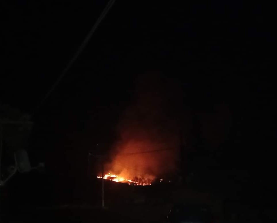 Incendiu de vegetatie la Ceanu Mare – flacarile se apropie de case!