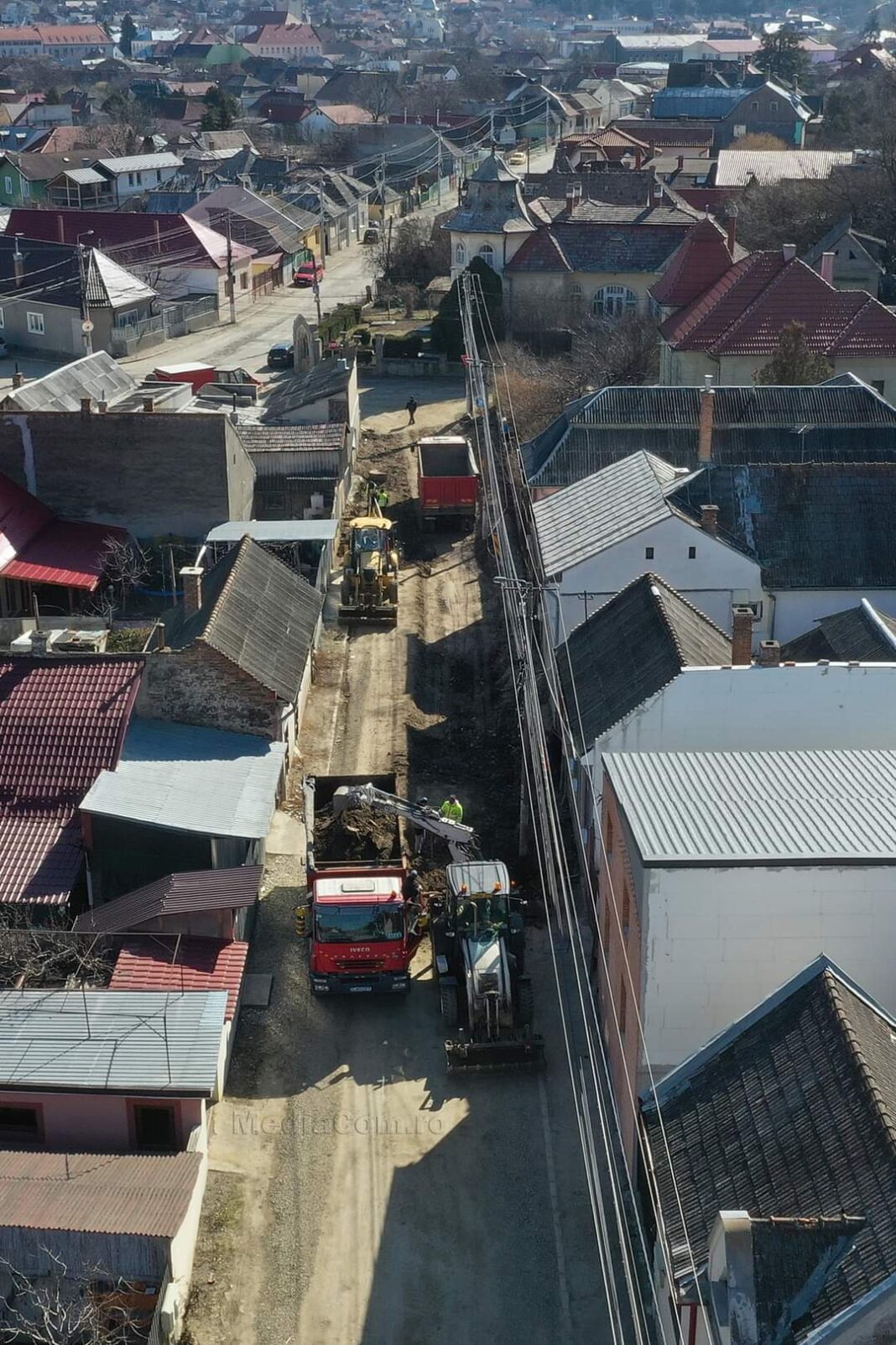 Primaria Turda: Au început lucrările de modernizare pe strada Potaissa