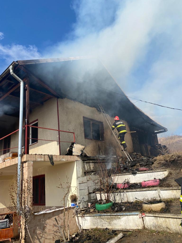 3 ore de lupta cu flacarile la Petrestii de Jos