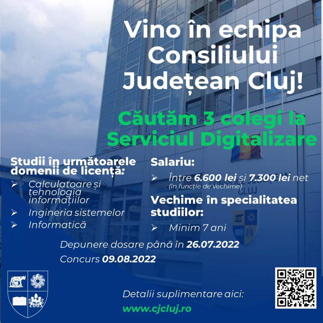 Consiliul Județean Cluj face angajări