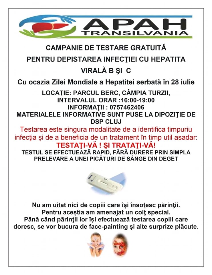 Campanie de testare a hepatitei B și C virală, la Câmpia Turzii