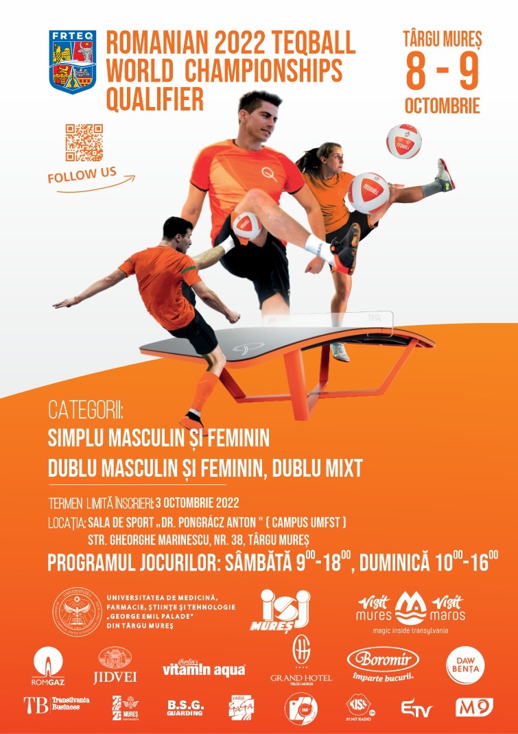 Turneul de calificare pentru Campionatul Mondial de Teqball se va desfășura la Târgu-Mureș