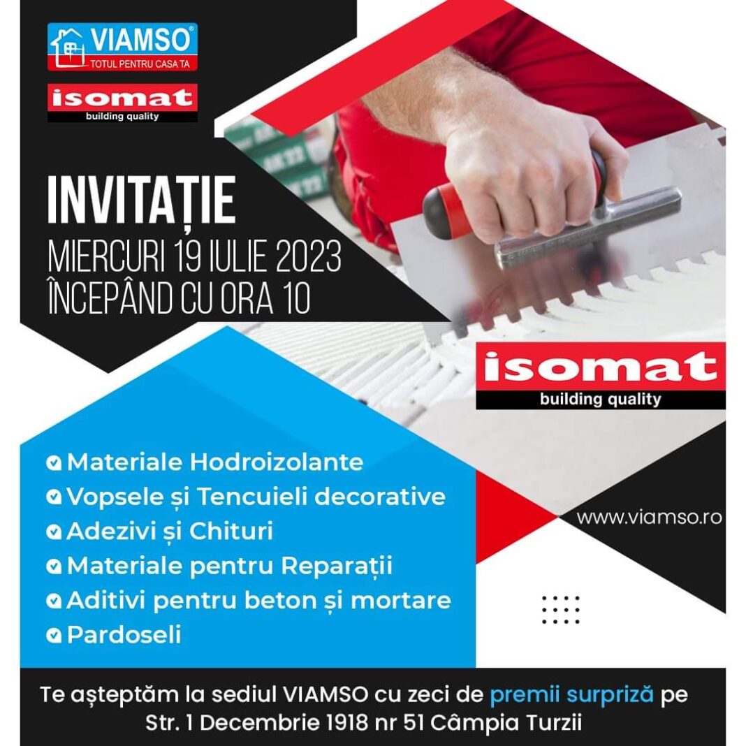 Prezentare de produse ISOMATA, la Viamso Campia Turzii