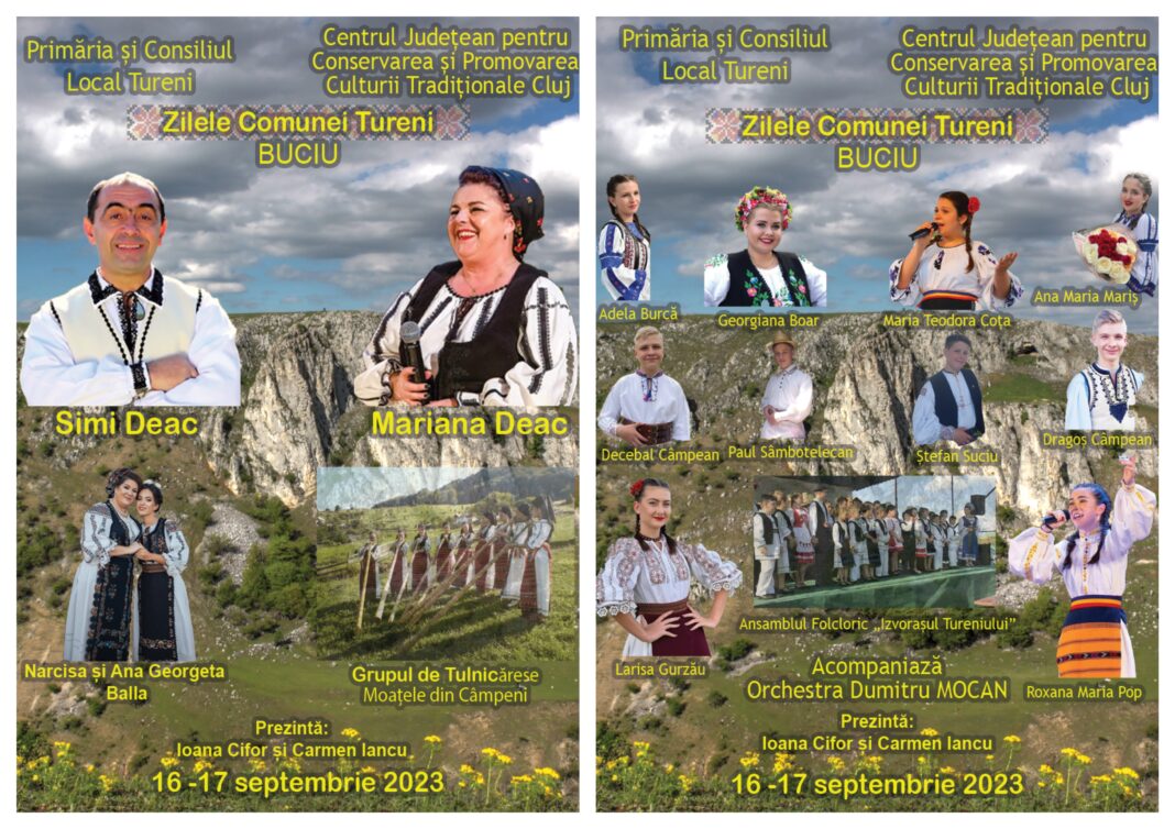 ✅Zilele comunei TURENI – 16 – 17 SEPTEMBRIE 2023
