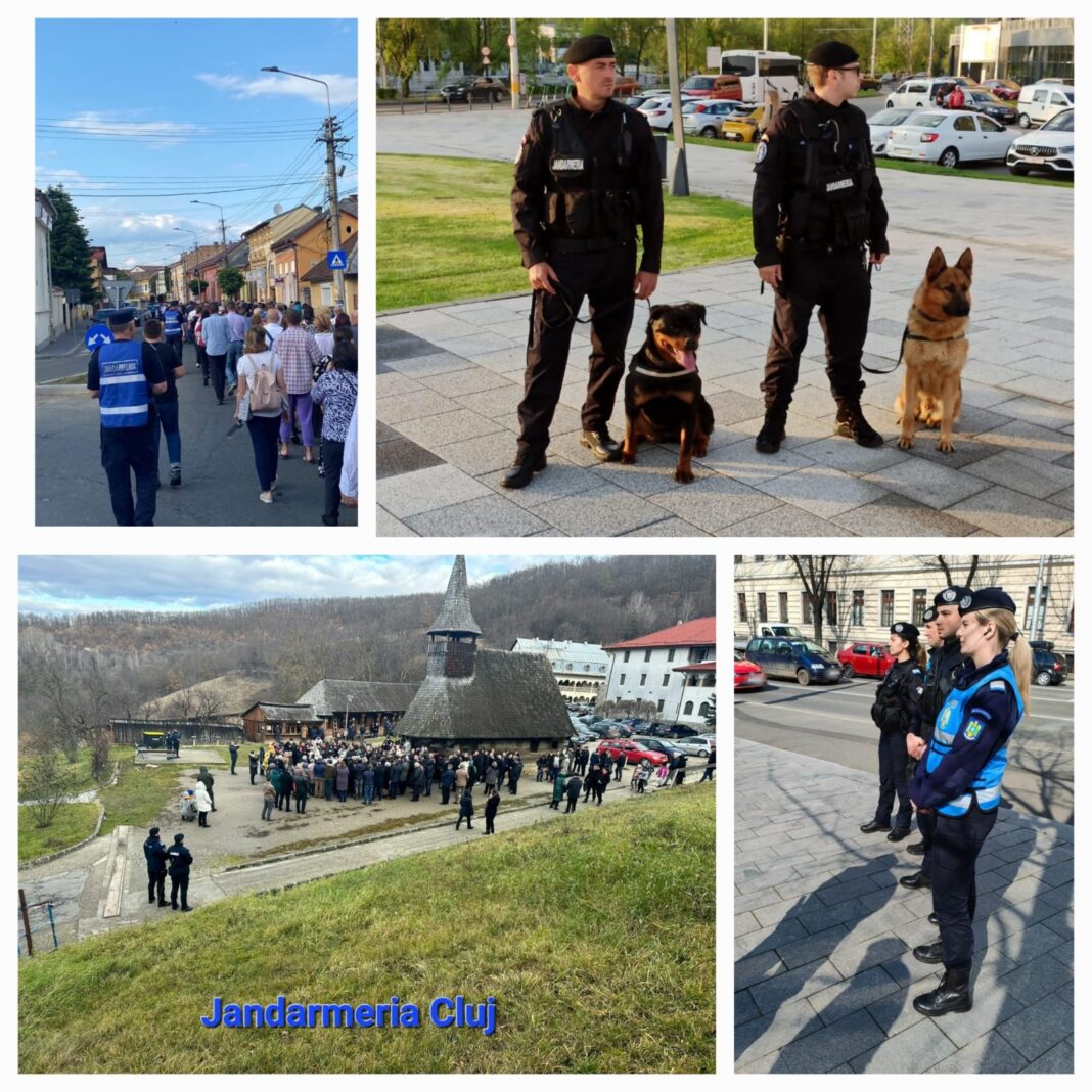 Peste 6000 de misiuni specifice desfășurate de jandarmii clujeni în anul 2023, pentru siguranța comunității