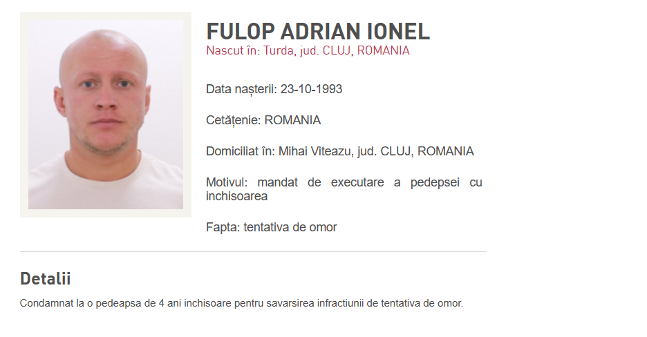 Justiția clujeană a mai pierdut un condamnat! L-ați văzut? Justiția clujeană a mai pierdut un condamnat! L-ați văzut?