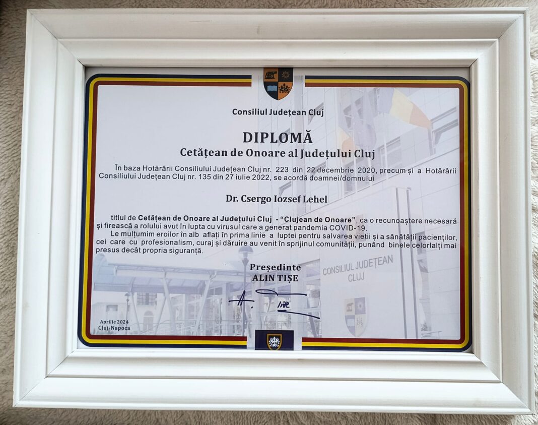 Lehel Csergo – cetățean de onoare!