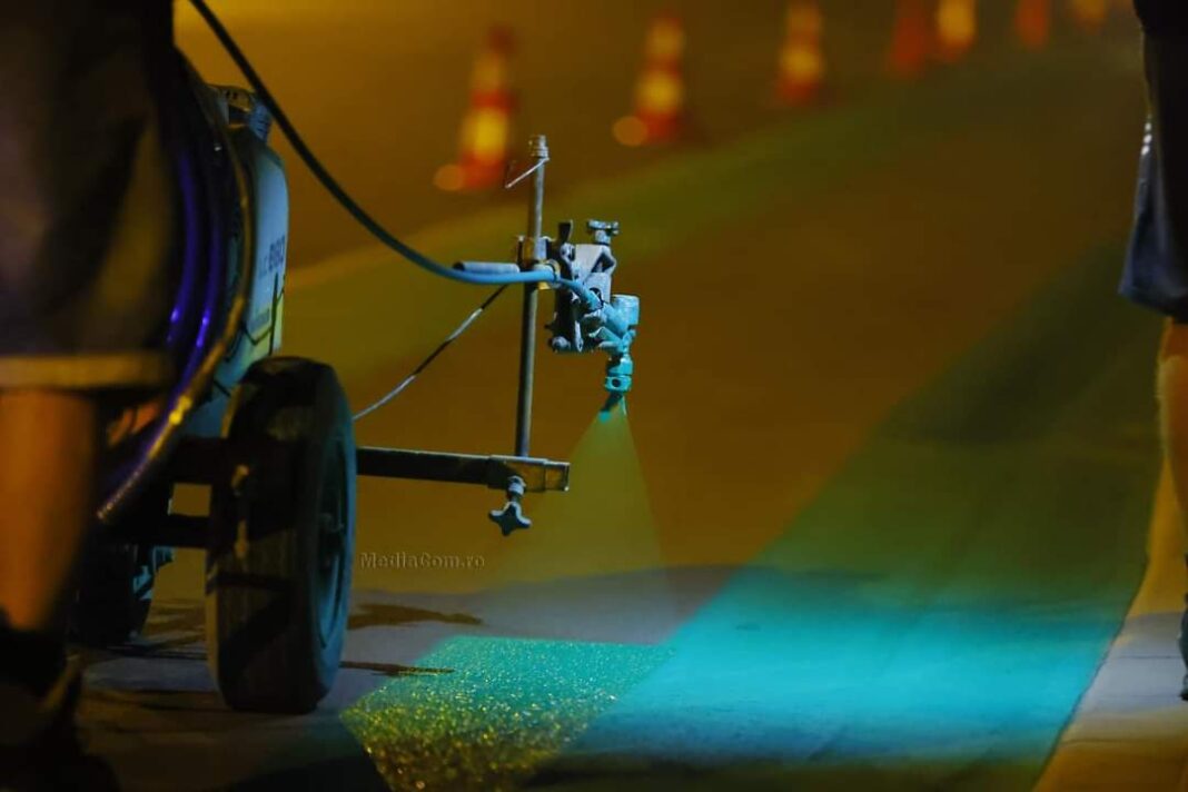 Marcaje rutiere nocturne, la Turda Marcaje rutiere nocturne, la Turda