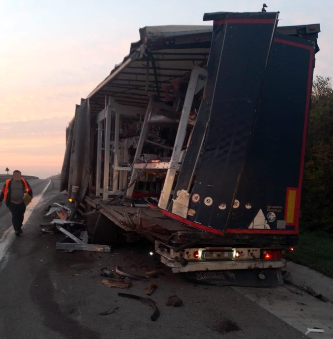 Noi detalii despre tamponarea de camioane de pe A3