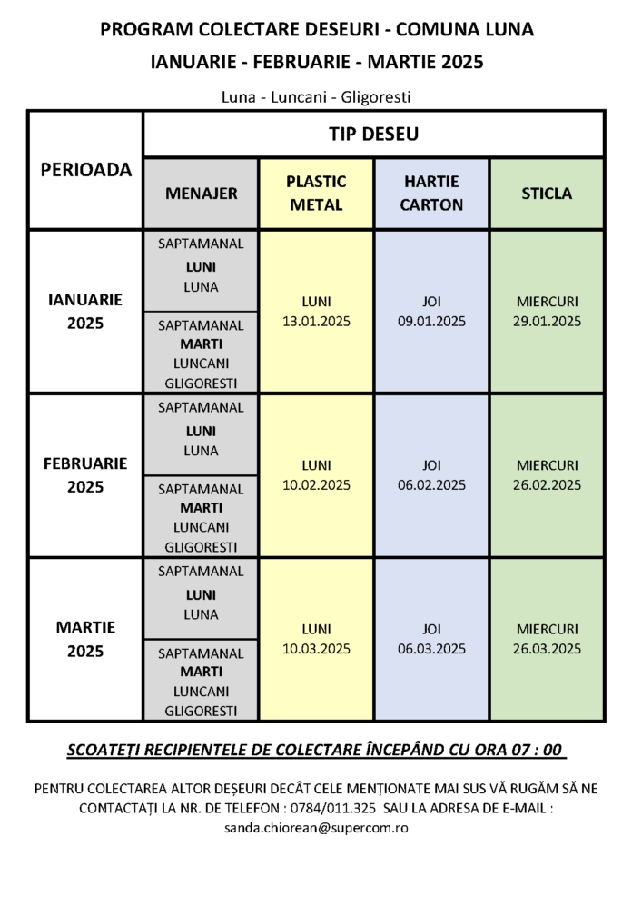 Luna - Flyer RURAL - Ianuarie - Februarie - Martie 2025