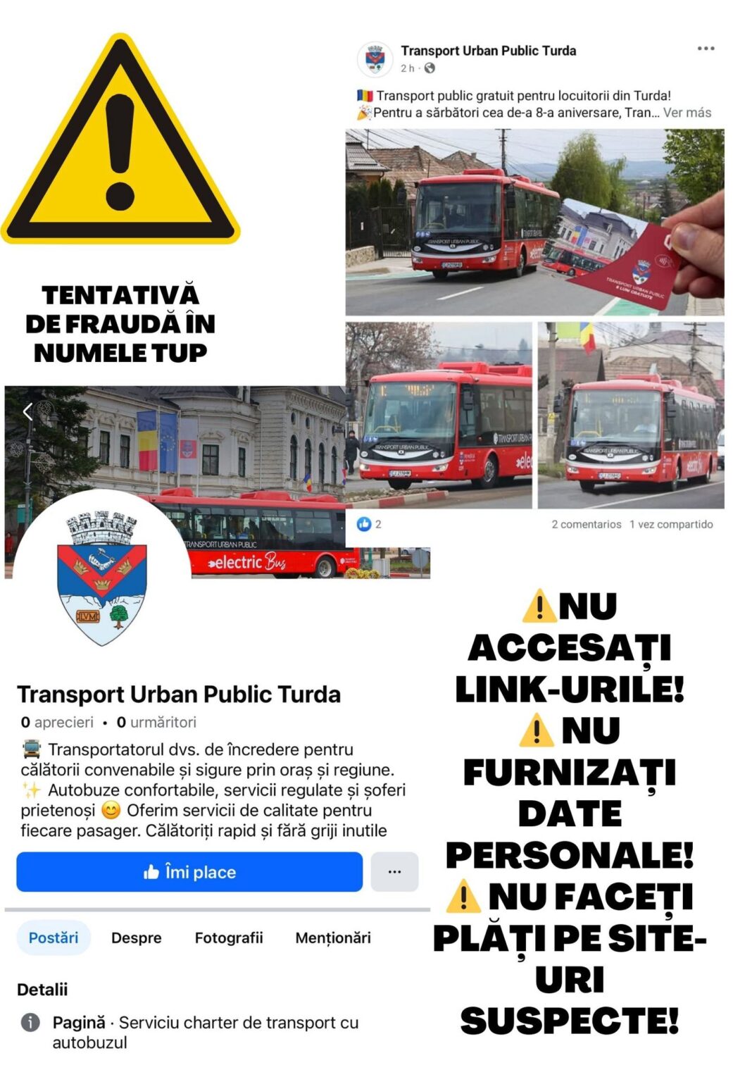 Atenție! Tentativă de fraudă în numele TUP Atenție! Tentativă de fraudă în numele TUP