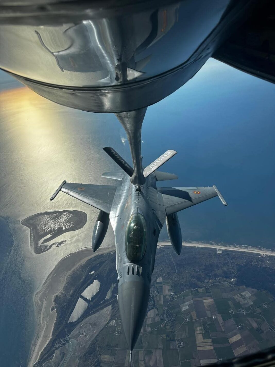Realimentare în aer a aeronavelor F-16 Fighting Falcon în cadrul exerciţiului Ramstein Flag 2025!