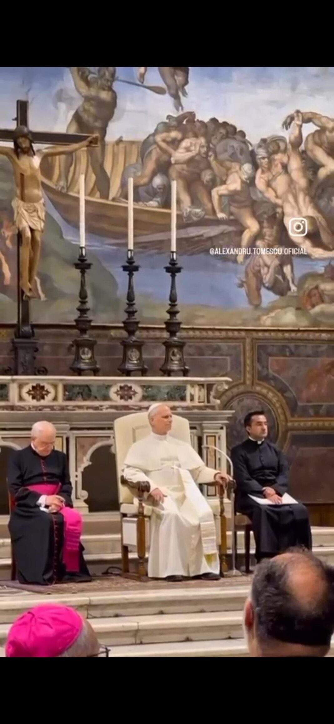 Ce frumos ii canta Alexandru Tomescu Papei Leon !