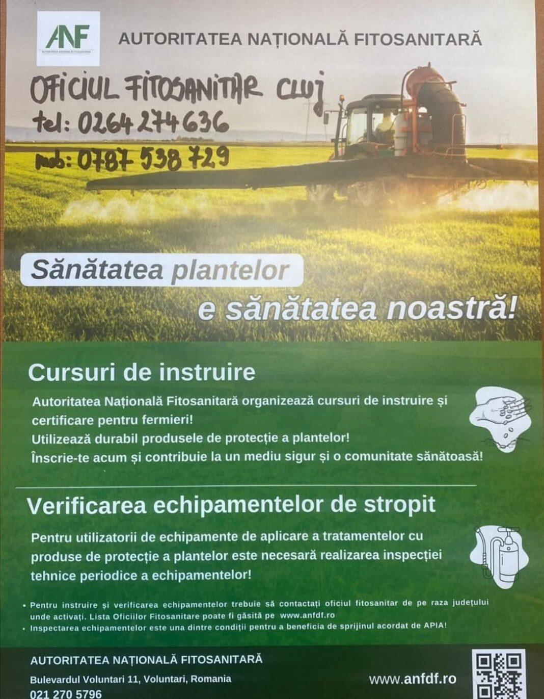 Verificarea echipamentelor pentru tratamente fitosanitare în comuna Ceanu Mare