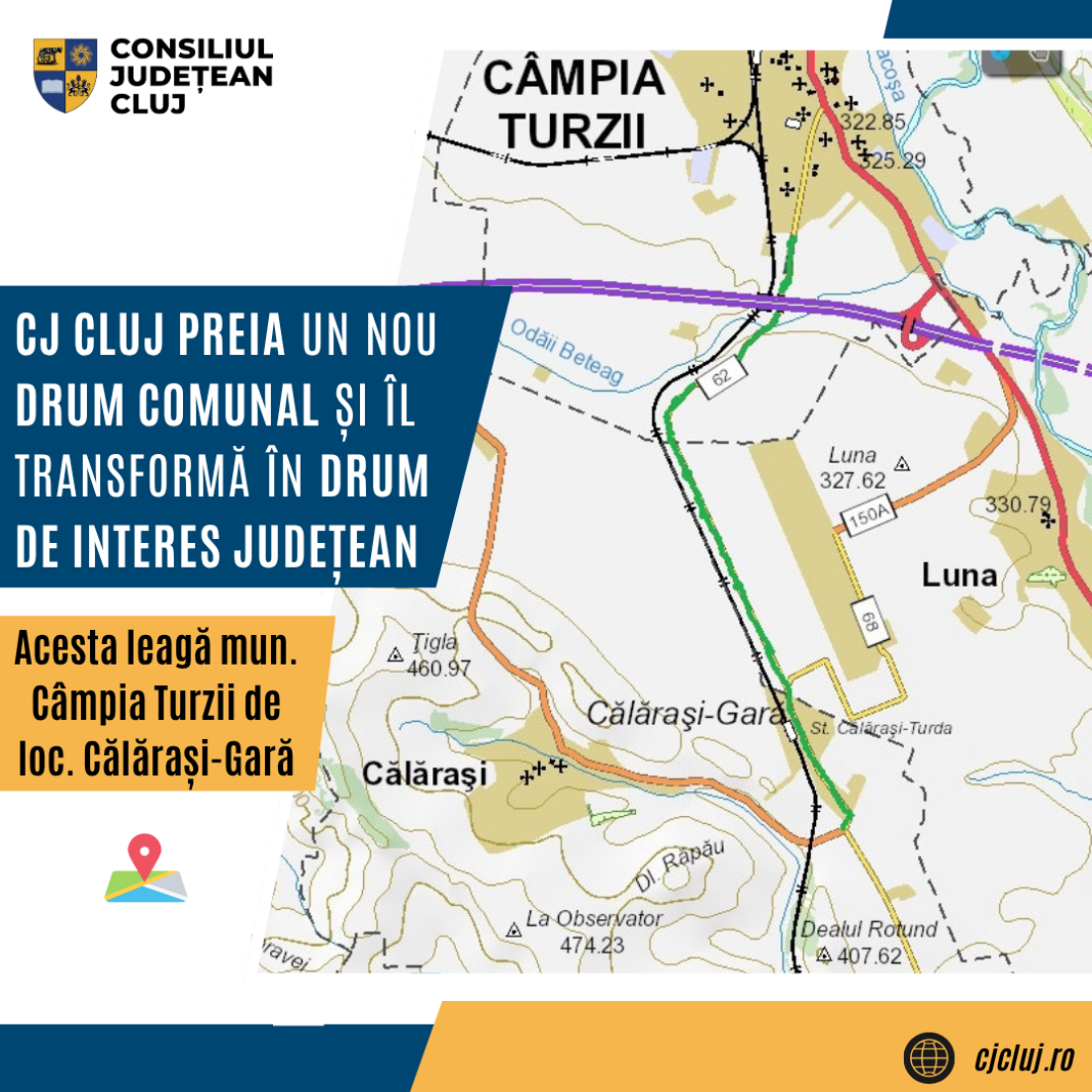 Drumul Câmpia Turzii Călărași Gară