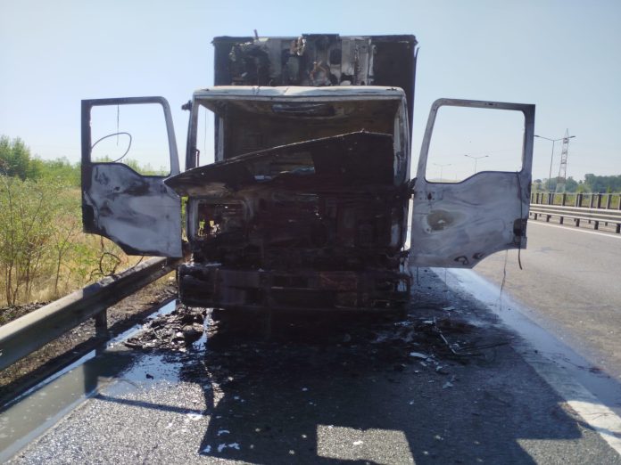 incendiu de camion la Turda