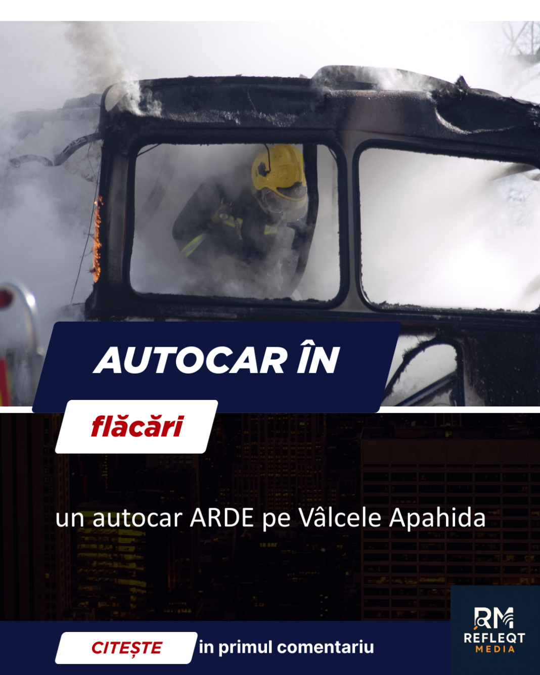 Incendiu autocar pe centura Vălcele–Apahida: clipe de groază