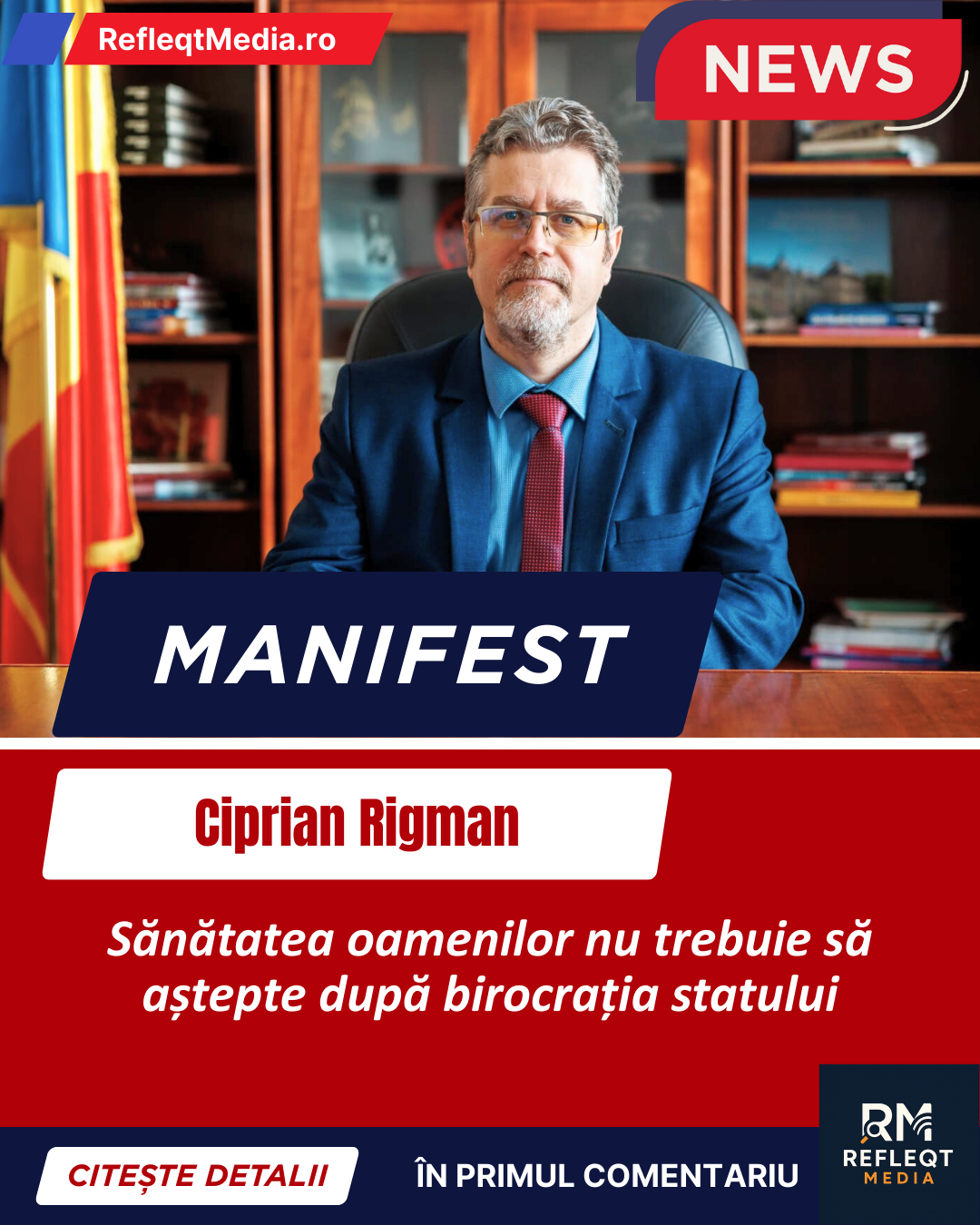 RefleqtMedia | Manifest Ciprian Rigman: Sănătatea oamenilor nu trebuie ...