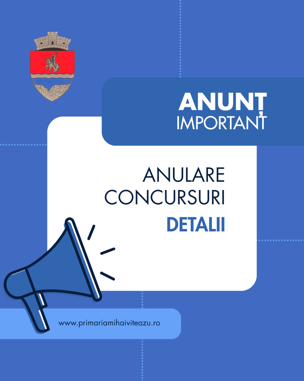📢 𝗔𝗻𝘂𝗻ț 𝗶𝗺𝗽𝗼𝗿𝘁𝗮𝗻𝘁 – 𝗔𝗻𝘂𝗹𝗮𝗿𝗲𝗮 𝗰𝗼𝗻𝗰𝘂𝗿𝘀𝘂𝗿𝗶𝗹𝗼𝗿 𝗽𝗿𝗼𝗴𝗿𝗮𝗺𝗮𝘁𝗲 𝗹𝗮 𝗣𝗿𝗶𝗺ă𝗿𝗶𝗮 𝗖𝗼𝗺𝘂𝗻𝗲𝗶 𝗠𝗶𝗵𝗮𝗶 𝗩𝗶𝘁𝗲𝗮𝘇𝘂