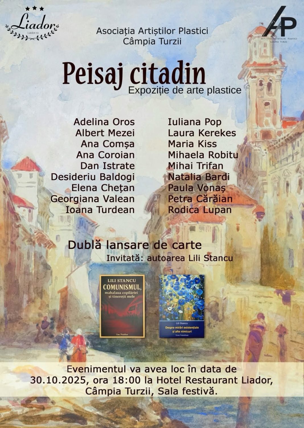 Peisaj Citadin: Expozitie plastica si dubla lansare de carte, la Campia Turzii