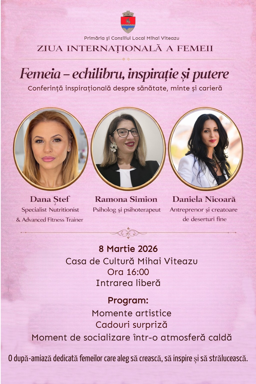 Afiș - 8 martie Mihai Viteazu