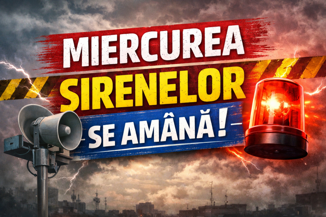 ANUNȚ PRIVIND EXERCIȚIUL „MIERCUREA SIRENELOR” ANUNȚ PRIVIND EXERCIȚIUL „MIERCUREA SIRENELOR”