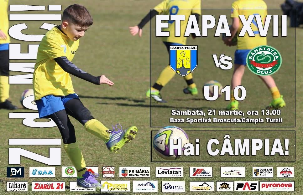ZI DE MECI LA CÂMPIA TURZII: micii „galben-albaștri” intră pe teren pentru victorie în fața Sănătății Cluj ZI DE MECI LA CÂMPIA TURZII: micii „galben-albaștri” intră pe teren pentru victorie în fața Sănătății Cluj