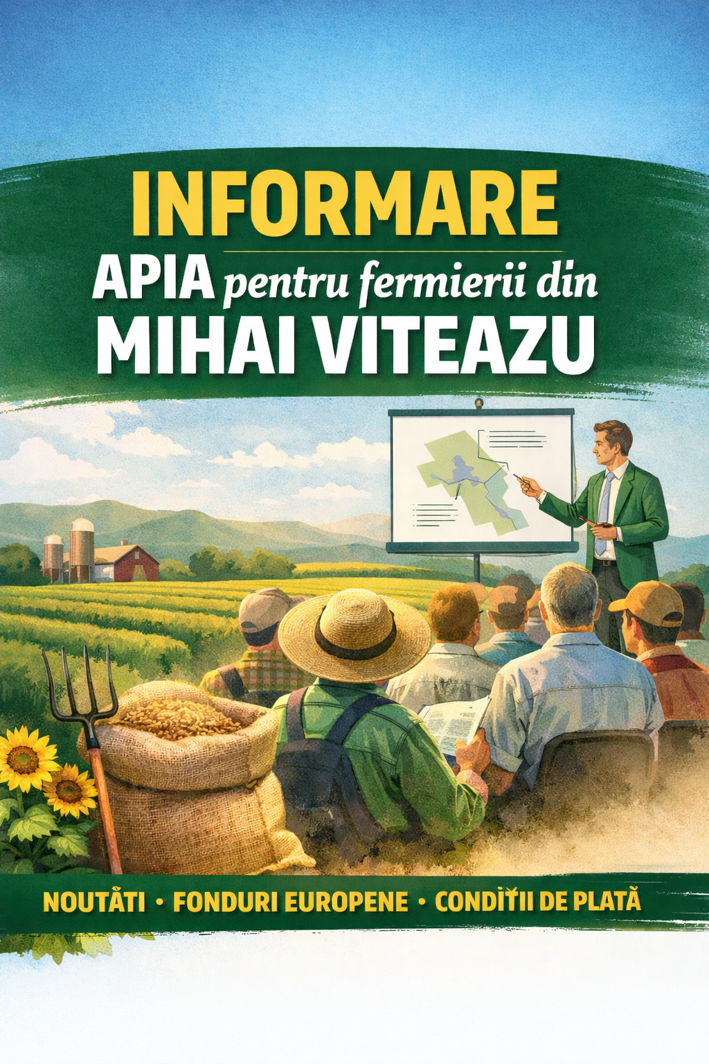 Informare pentru fermierii din Comuna Mihai Viteazu privind depunerea Cererilor Unice de Plată 2026 Informare pentru fermierii din Comuna Mihai Viteazu privind depunerea Cererilor Unice de Plată 2026