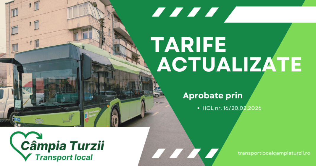Noi tarife pentru transportul local din Câmpia Turzii Noi tarife pentru transportul local din Câmpia Turzii