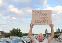 Un nou protest la Vâlcele: „Vrem giratoriu!” Protest la vâlcele pentru montarea unui sens giratoriu